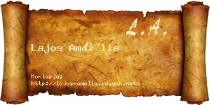 Lajos Amália névjegykártya
