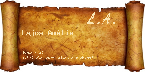 Lajos Amália névjegykártya